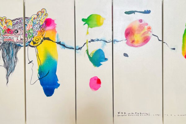 Tittle : Endorphins part 2 ~
Medium : Mix media on Canvas
Size : 190 cm x100 cm
Years : 2025